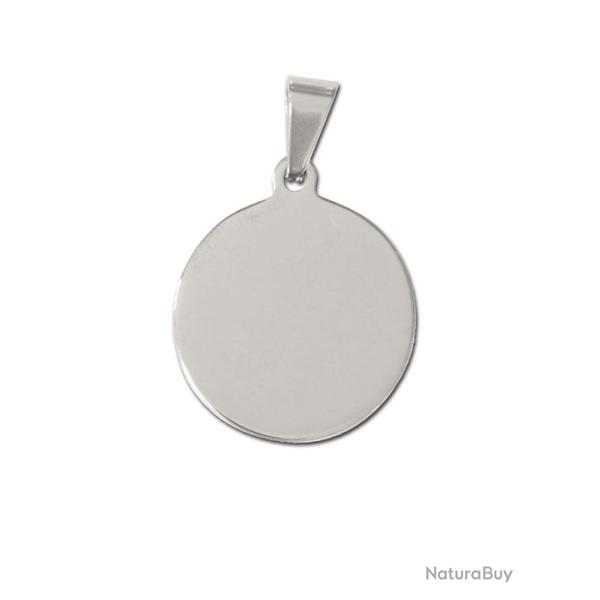 M�daille ronde argent�e en inox (� personnaliser)