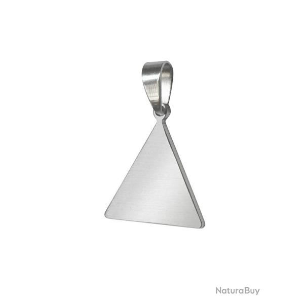 Pendentif acier inox triangle ''quinoxe''