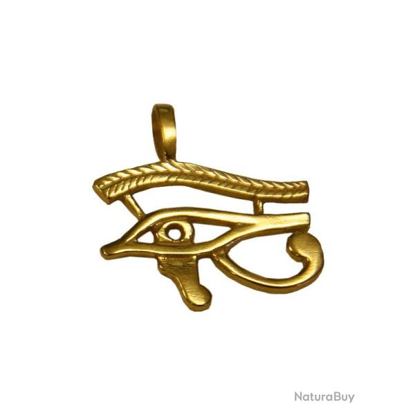 Pendentif �il d'Horus (plaqu� or) Grand mod�le