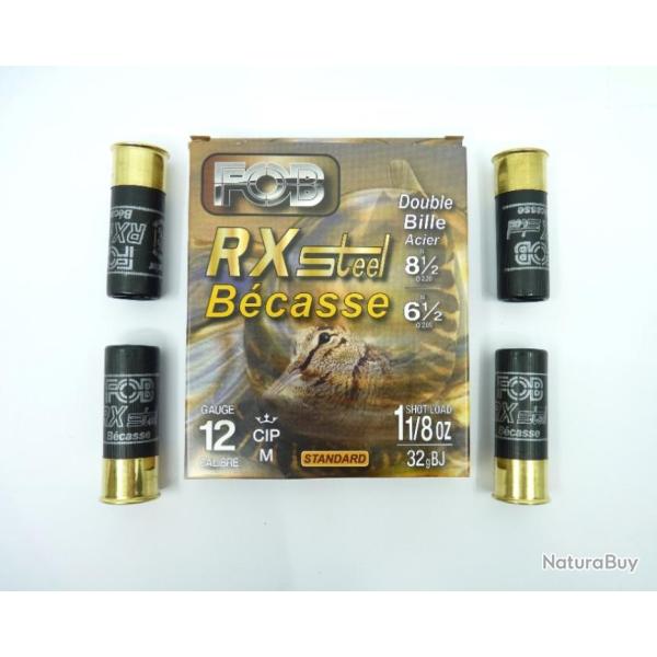 FOB RX STEEL/ACIER BECASSE - CAL 12/70 - DOUBLE BILLE N� 8 1/2 et 6 1/2 - BOURRE JUPE