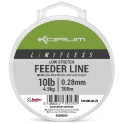 KORUM FIL DE P&Ecirc;CHE LIMITLESS LOW STRETCH FEEDER LINE 300M KORUM 0,28mm 300m