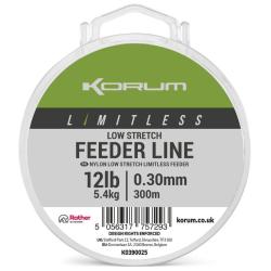 KORUM FIL DE P&Ecirc;CHE LIMITLESS LOW STRETCH FEEDER LINE 300M KORUM 0,30mm 300m