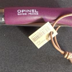 GRATUIT gravé prénom dos lame couteau 7 OPINEL mauve