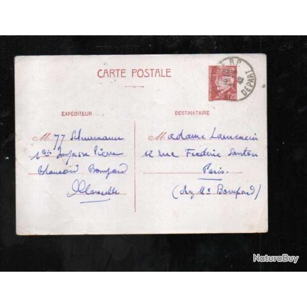 entier postal mar�chal p�tain 1f20 -1942 ,