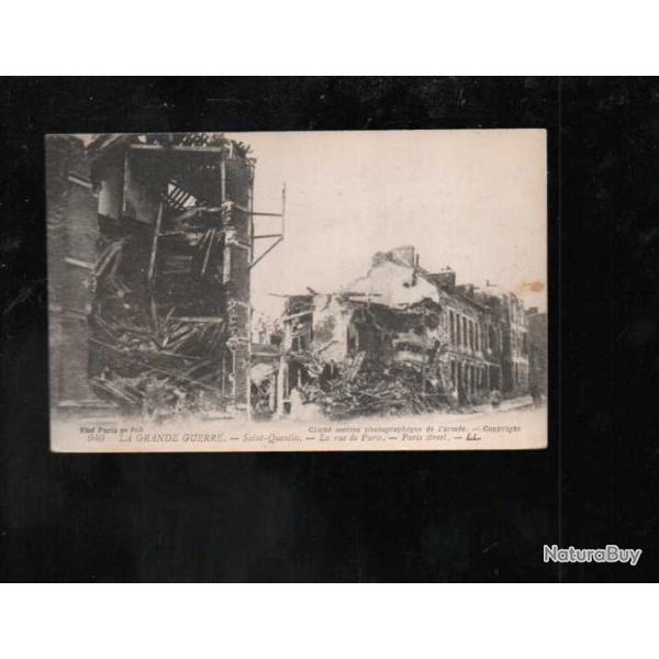 saint quentin la rue de paris la grande guerre 940 cpa