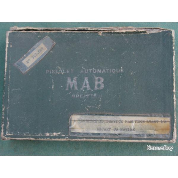 Carton original d'un Mab mod�le D r�glementaire de la marine Francaise et son livret technique