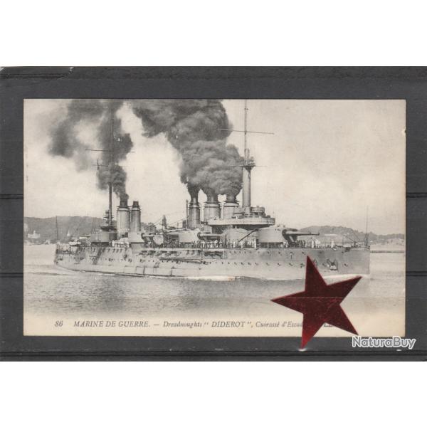CPA -MARINE DE GUERRE FRANCAISE. "Diderot", Dreadnought (1er escadre) N�056
