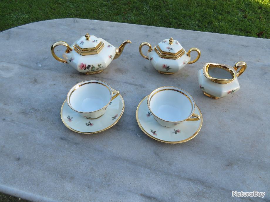 ANCIEN SERVICE A The/ Cafe En Porcelaine Limoges Fine Epoque Fin Xixeme