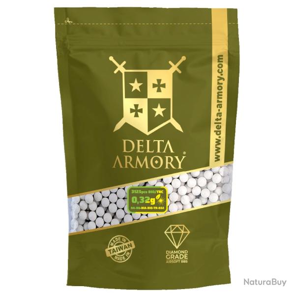 Billes 0.32gr Diamond Bio Tra�antes Verte - Delta Armory - Sac 3125