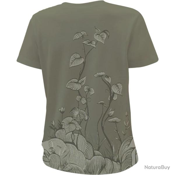 Tee Shirt Coton Bio Nograd "Mauvaise Herbe" T 2 Vert