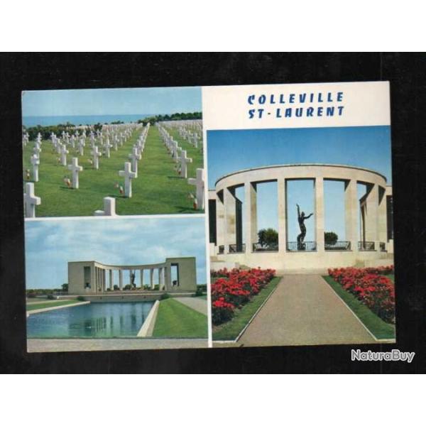 omaha beach cimeti�re am�ricain de colleville saint laurent sur mer  carte postale grand format