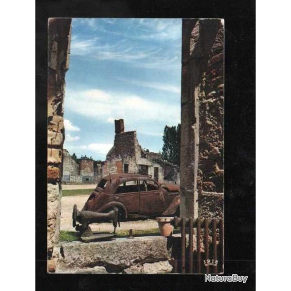 oradour sur glane l'automobile du dr desourteau carte postale grand format
