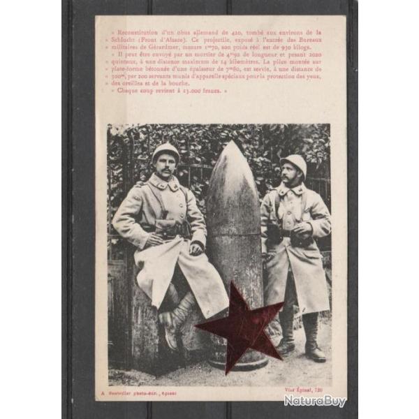 CPA -  Obus Allemand de 420mm - Environs de Verdun N�791