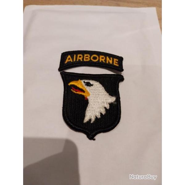 Patch arm�e us 101st AIRBORNE DIVISION tab AIRBORNE ORIGINAL