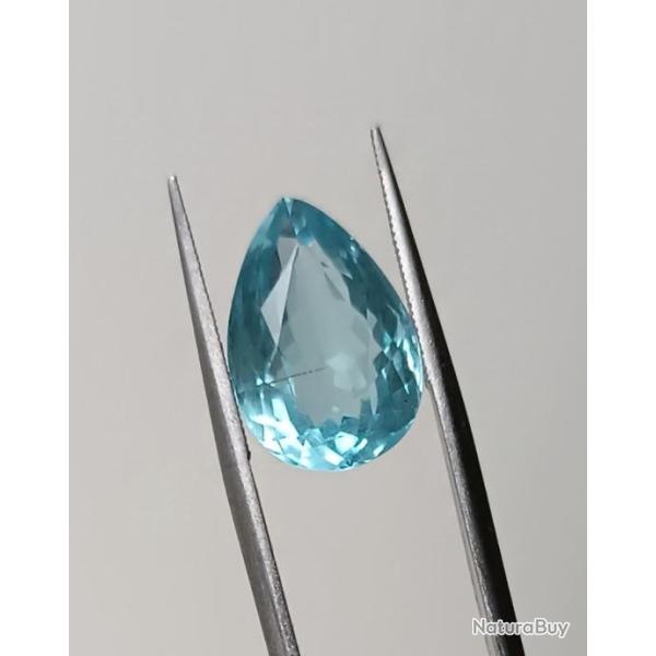 Aigue marine naturelle, 5.29 carat, bleue, VS, Madagascar (non chauff�e et non trait�e)