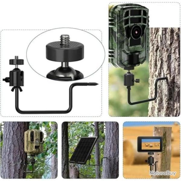 Support pour cam�ra de chasse � visser dans un tronc