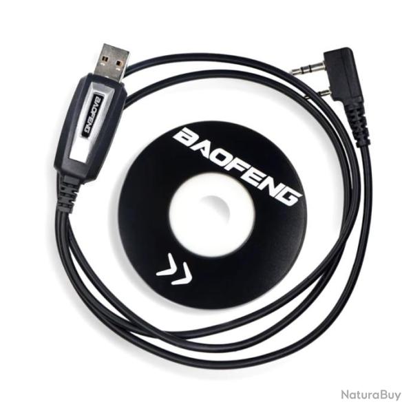 Programmation C�ble USB + CD pour BaoFeng UV-5R UV-82 BF-888S UV-S9 UV-13 UV-K5 Talkie Walkie Radio