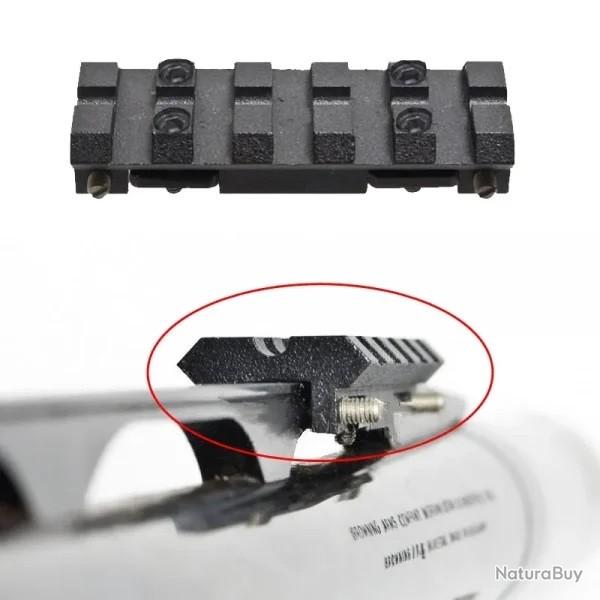 Rail Picatinny en Acier pour bande ventil�e de fusil de chasse ou de fusil � pompe, 55 mm, 6 Slots