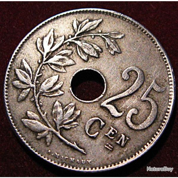 BELGIE / Belgique piece de 25 centimes 1910 TTB+