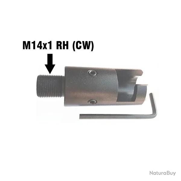 Adaptateur filet� pour Mosin-Nagant 91/30 - M14x1 RH sens horraire (CW)
