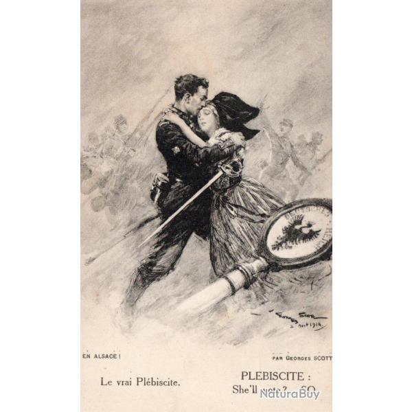 CPA - en alsace - le vrai pl�biscite N�7497