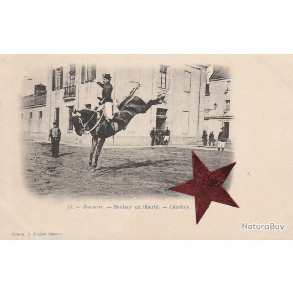 CPA -SAUMUR  SAUTEUR EN LIBERTE -Capriole N�695