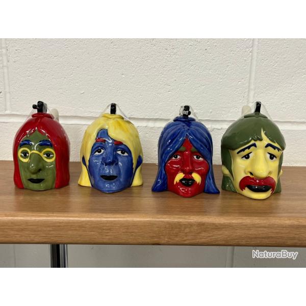 Lot de quatre th�i�res Lorna Bailey de style Andy Warhol, inspir�es des Beatles