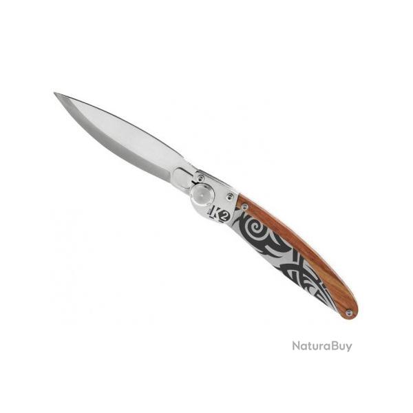 Couteau K2 Bois de Rose D�cor Tribal