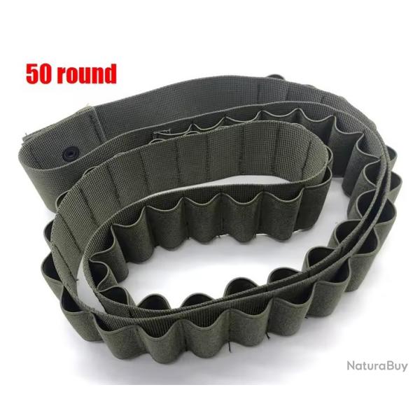 Cartouchi�re 50 cartouches calibre 12/16 KAKI