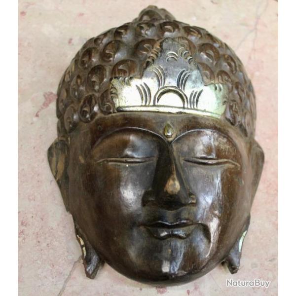 Masque de Bouddha en bois � suspendre