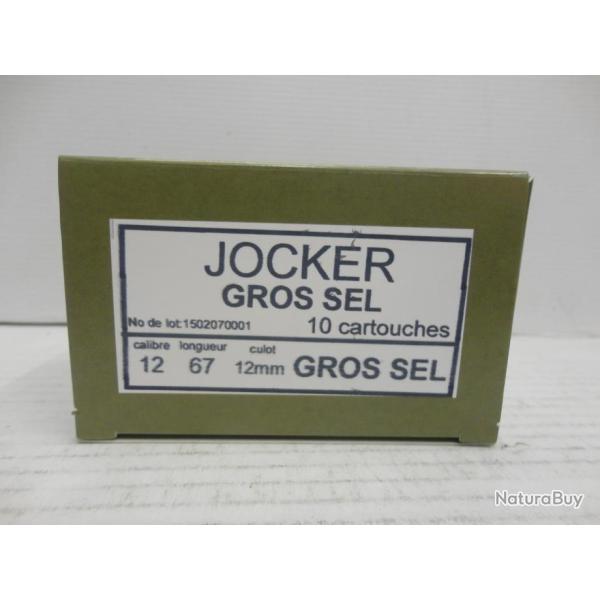 x10 cartouches Jocker GROS SEL cal.12/67