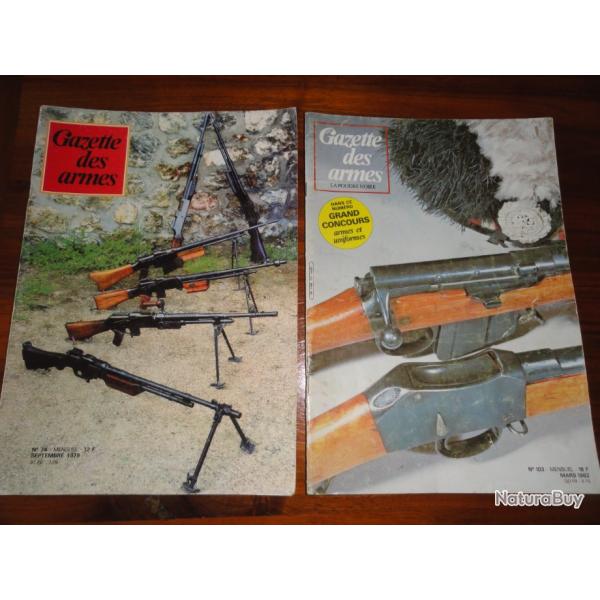 LOT  DE  6  GAZETTES  DES  ARMES