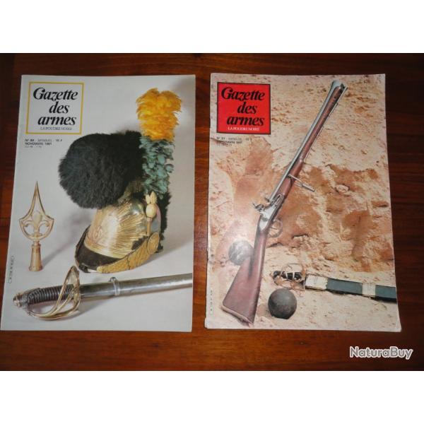 LOT  DE  6  REVUES GAZETTES  DES  ARMES