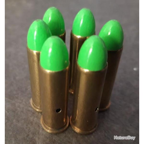 5 cartouches 38 sp�cial (38SP) neutralis�es Laiton sp�cial ZOMBIES pour collection ou manipulation