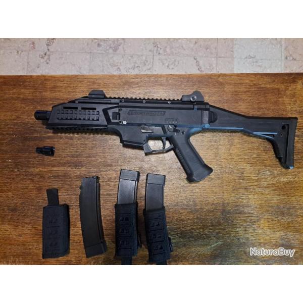 Airsoft Scorpion CZ EVO 3 ASG noir avec chargeurs et adaptateur canon