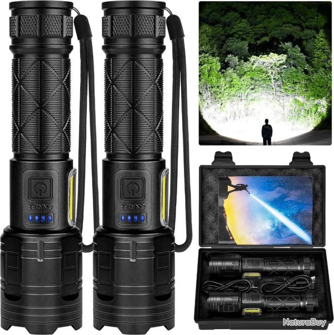 ZVD – Lampe torche LED ultra puissante – 5 modes d'éclairage – Portée jusqu'à 500m – Conception antichoc en aluminium – Batterie lithium 18650 incluse - XML-T6