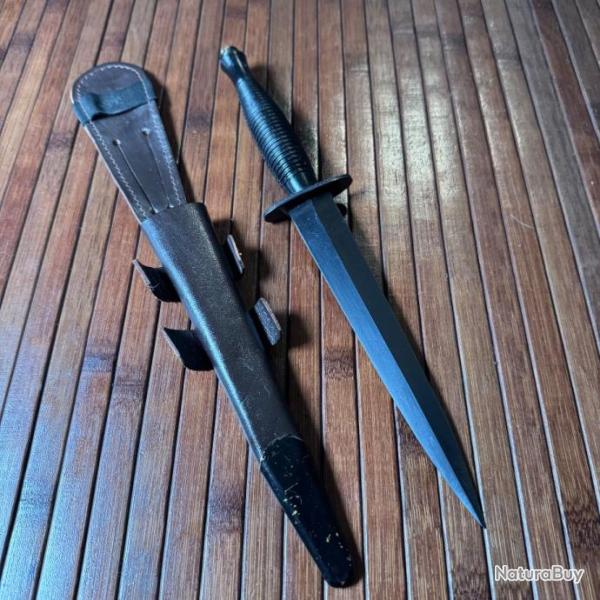 SUPERBE DAGUE COMMANDO PARA ANGLAIS SHEFFIELD ENGLAND Sykes 3� model  POIN�ONN�E DE BROAD ARROW