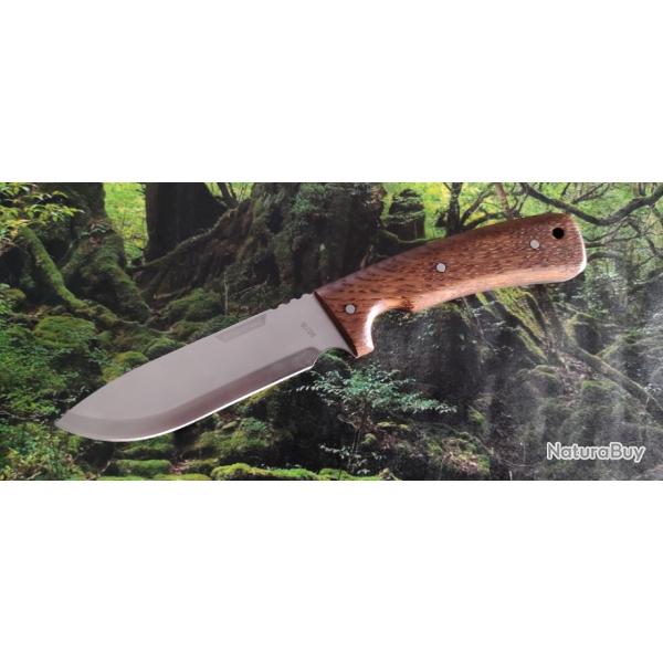 Couteau Solognac Sika 130 CUSTOM + �tui en cuir ambidextre ENSEMBLE ARTISANAL