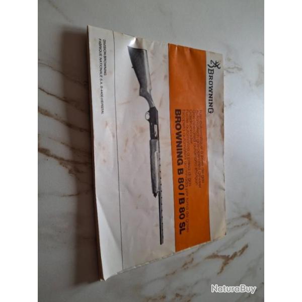Brochure notice livret browning B 80 d'origine