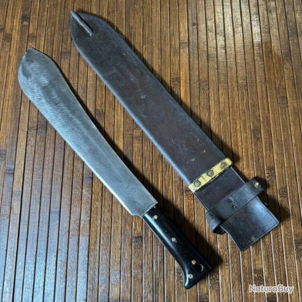 MACHETTE LEGITIMUS COLLINS & CO U.S R�GLEMENTAIRE DAT� DANS SON FOURREAU 1940 WW2
