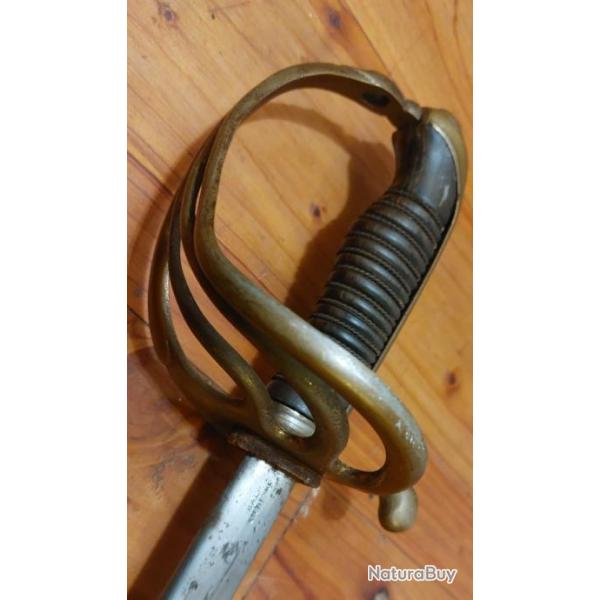 Sabre d'officier d'infanterie - Modele 1882 - Calotte monogramm�e, mod�le unique