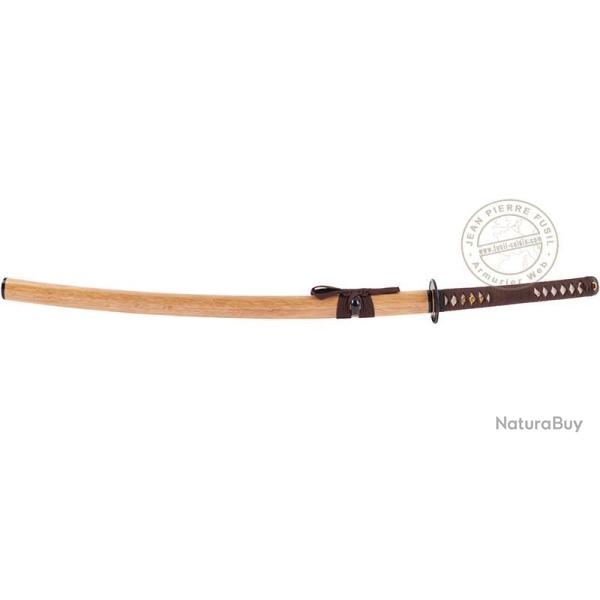 FUDOSHIN - S�rie Bois Naturel Lame forg�e Maru (711) Wakizashi