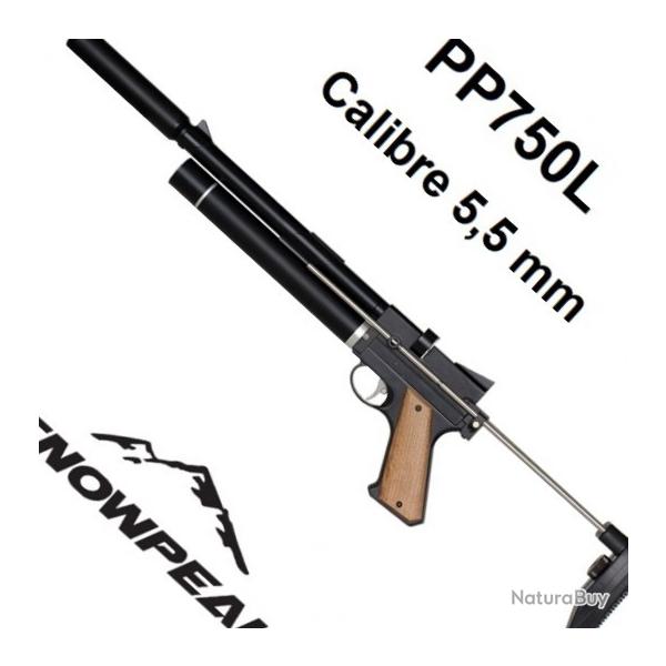 Pistolet  Snowpeak  PP750L.PCP  R�gulateur et suppresseur int�gr�s. Calibre 5,5 mm 14 Joules.