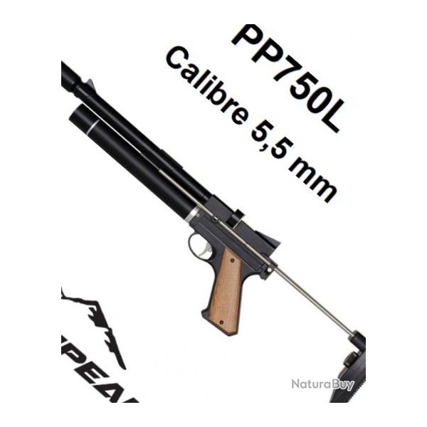 Pistolet  Snowpeak PCP  PP750L.  R�gulateur et suppresseur int�gr�s. Cal. 5,5 mm 14 Joules.