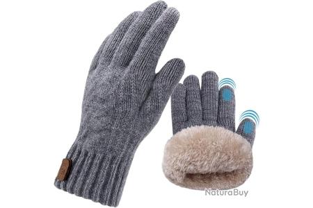 Gants D'hiver Femme Tactiles Et Chauds - Tricot élastique, écran Compatible, Pour Froid Et Quotidien