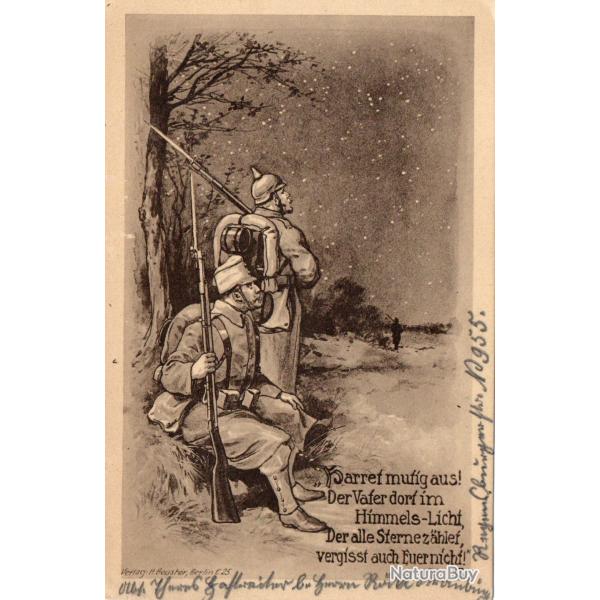 CPA - parret mutigaus ! Der Vafer dortim Himmels-Licht Deralle Sterne zahlef vergiss -N�0042