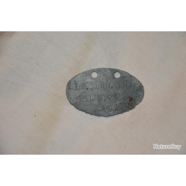 PLAQUE D'IDENTITE ALLEMANDE Mle 1878-LW. ERG. ERS. BTL.9. 2C. 539- LANDWEHR-GUERRE 1914/18-1�WW