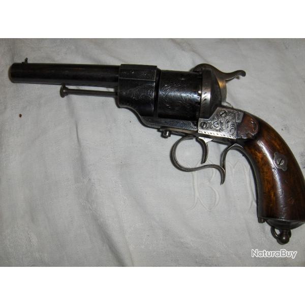 revolver lefaucheux � broche calibre 12 mm grav�