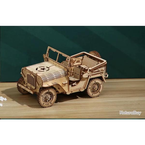 puzzle 3D bois - jeep WW2