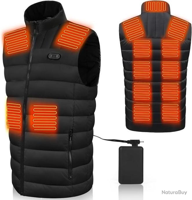 Veste Chauffante Homme électrique Avec Batterie 20000mAh - 6 Zones Chauffantes, 3 Niveaux De Température (45-65°C), Imperméable - 2
